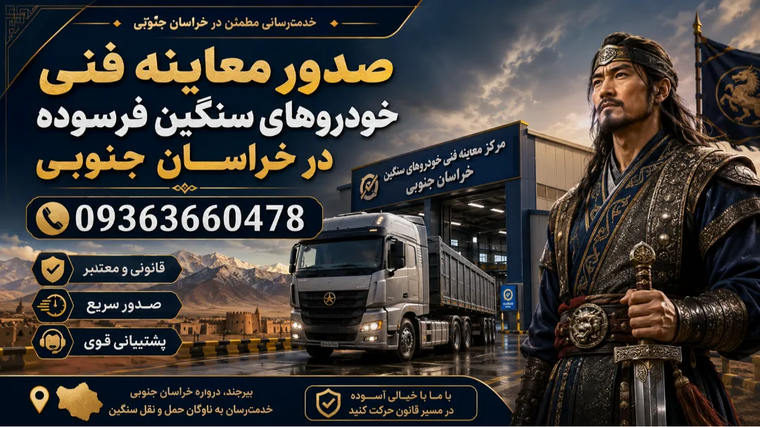 صدور معاینه فنی خودروهای سنگین فرسوده در خراسان جنوبی