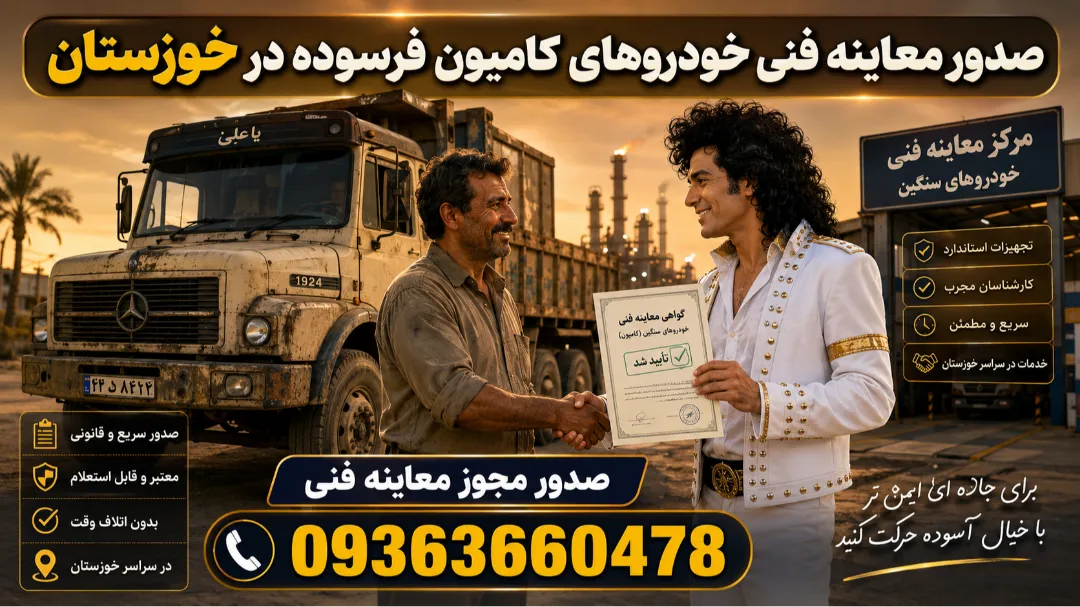 صدور معاینه فنی کامیون های فرسوده اهواز