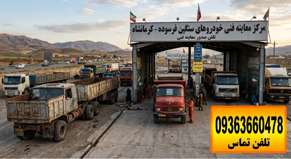 تلفن صدور معاینه فنی خودروهای سنگین فرسوده در کرمانشاه