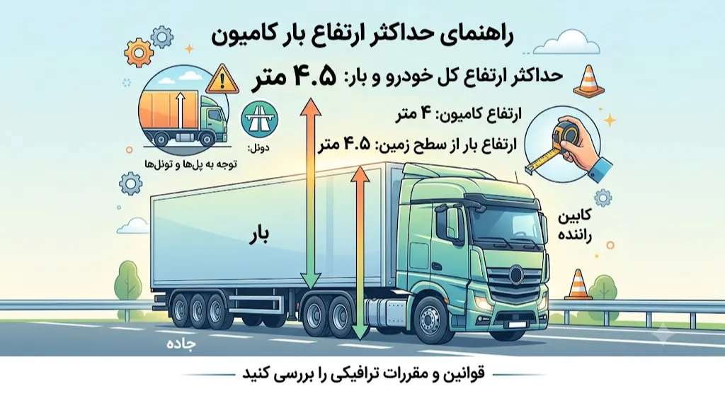حداکثر ارتفاع بار کامیون چه قدر است؟