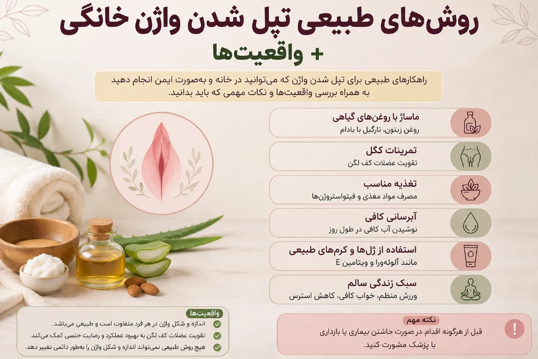 روش‌های طبیعی تپل شدن واژن خانگی + واقعیت‌ها