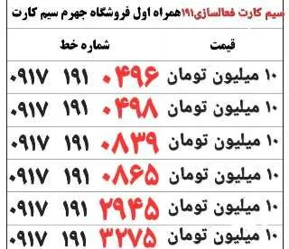 لیست خطوط ۱۹۱ جهرم