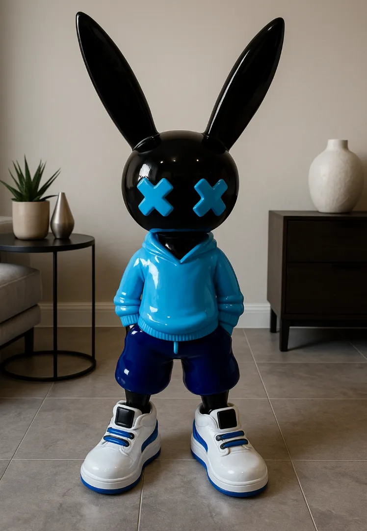 مجسمه خرگوش بازیگوش فایبرگلاس | طراحی خاص و فانتزی رولند