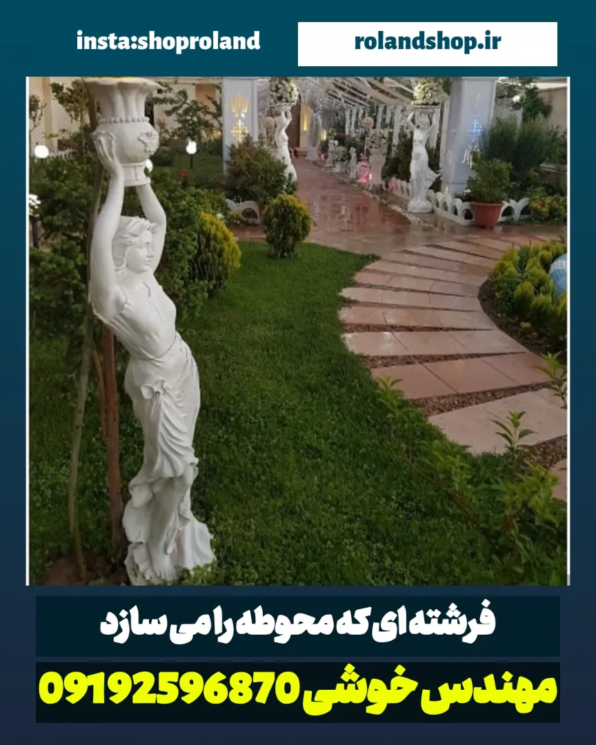 مجسمه فرشته فایبرگلاس؛ دکور لوکس برای ویلا و محوطه