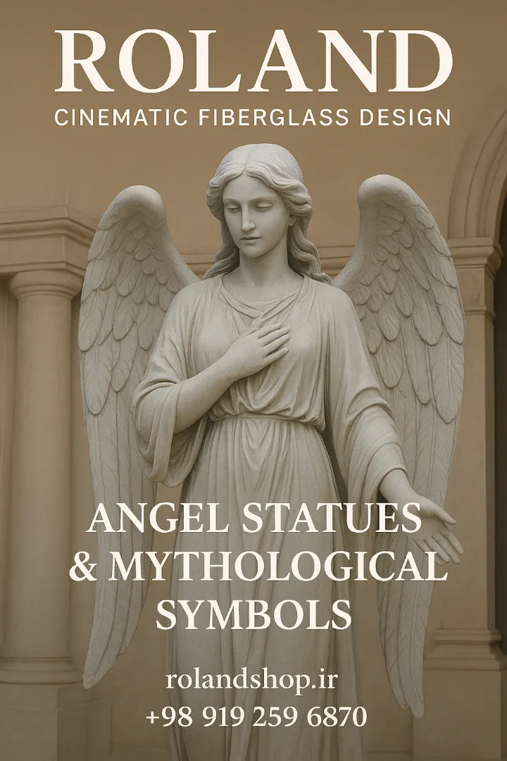 مجسمه فرشته فایبرگلاس رولند