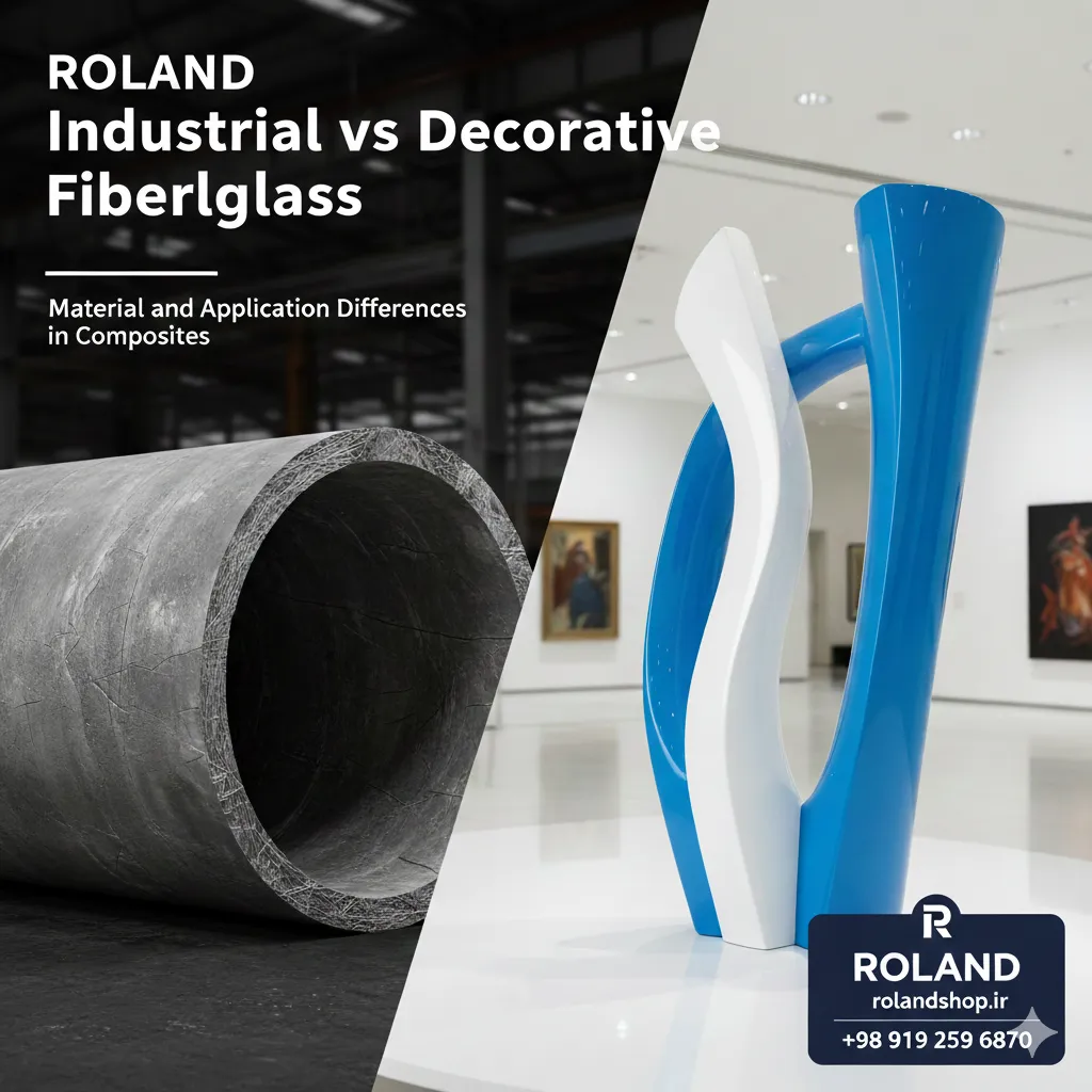 تفاوت فایبرگلاس صنعتی و تزئینی: مواد، ساختار و کاربرد