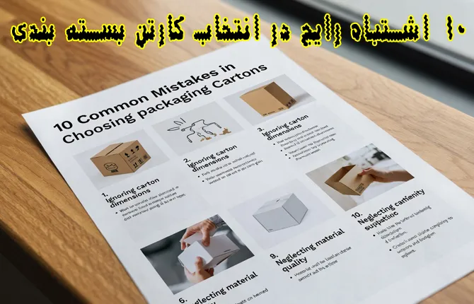 10 اشتباه رایج در انتخاب کارتن بسته‌ بندی